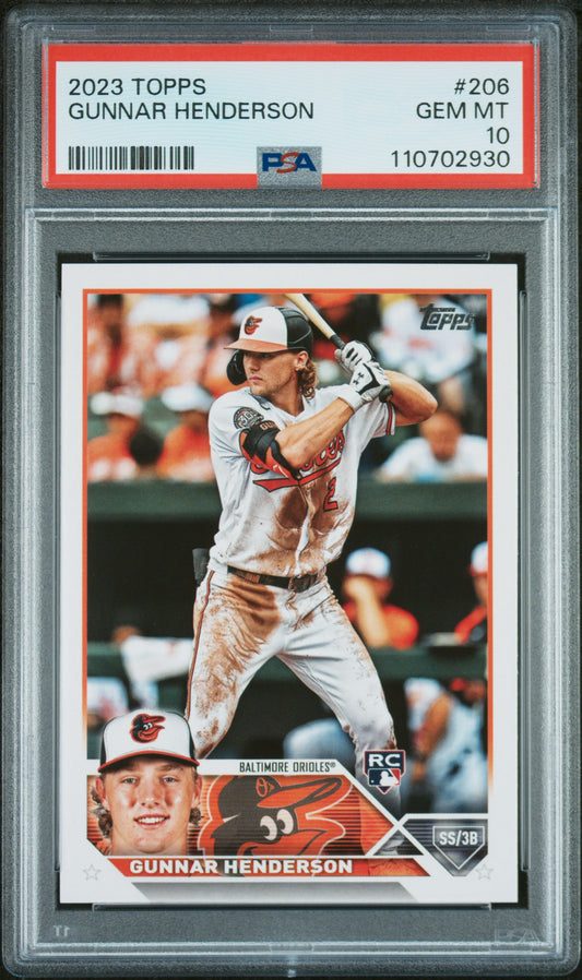 2023 Topps #206 Gunnar Henderson PSA 10