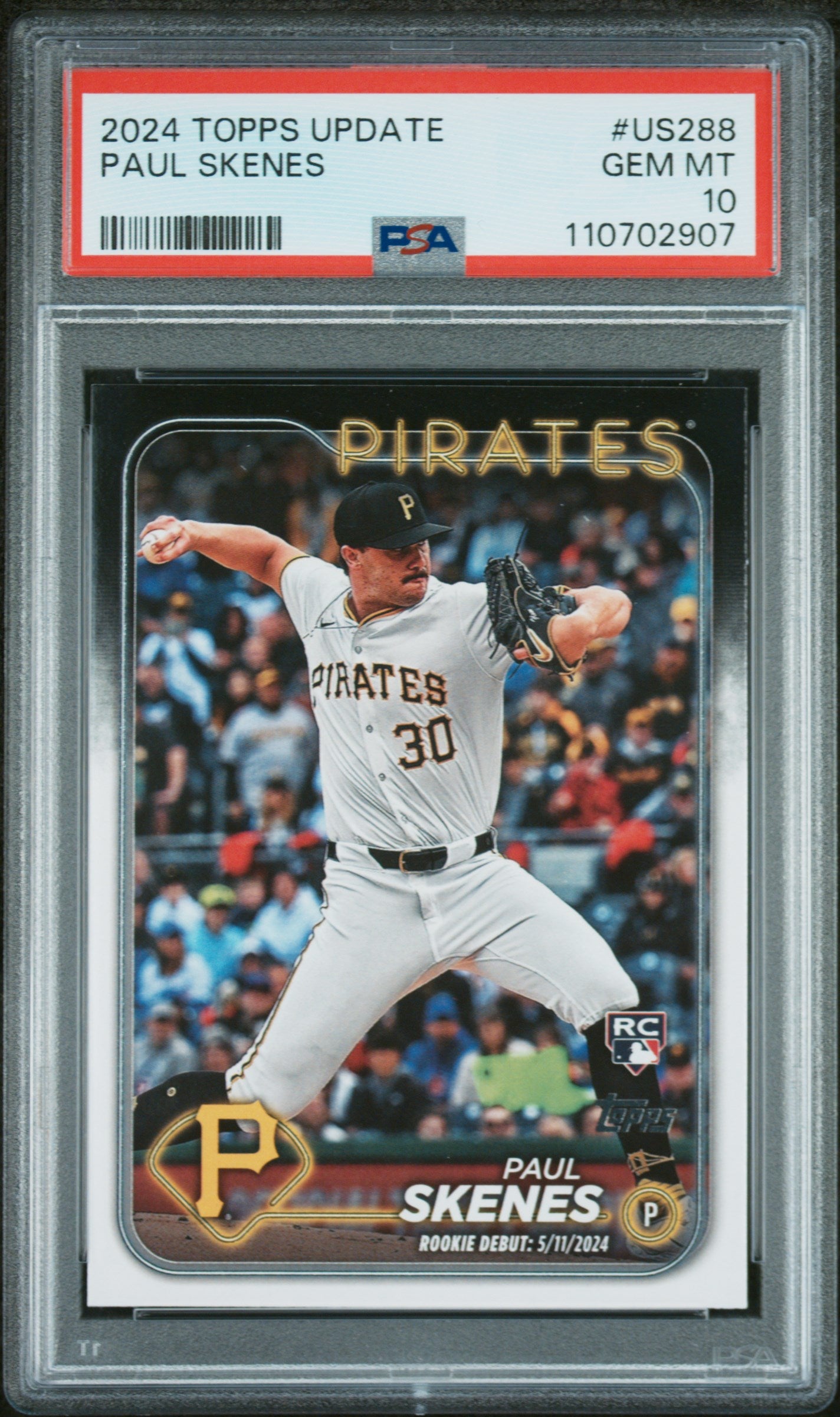 2024 Topps Update #US288 Paul Skenes PSA 10