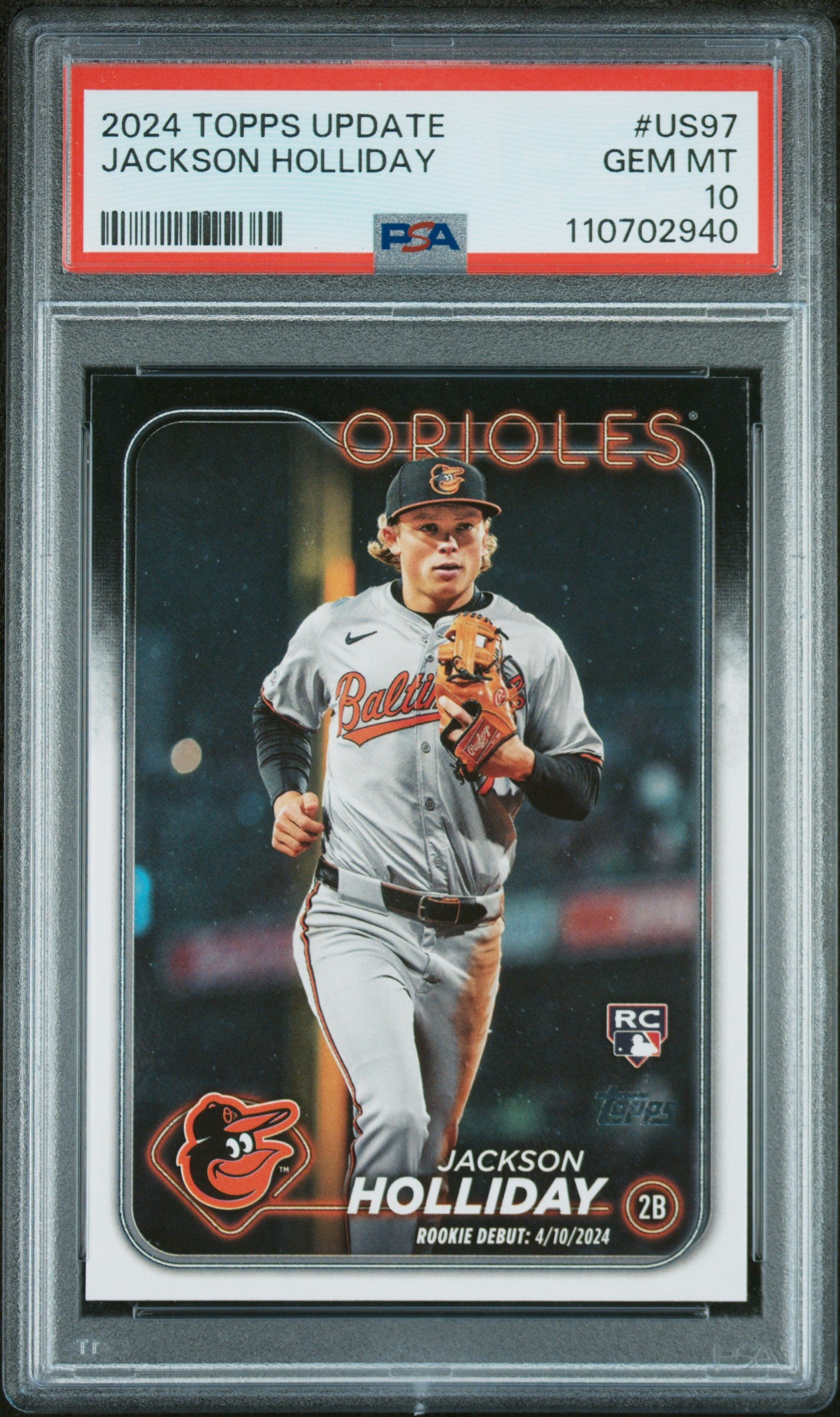 2024 Topps Update #US97 Jackson Holliday PSA 10