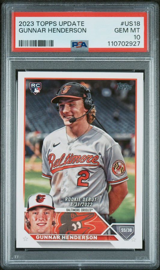 2023 Topps Update #US18 Gunnar Henderson PSA 10