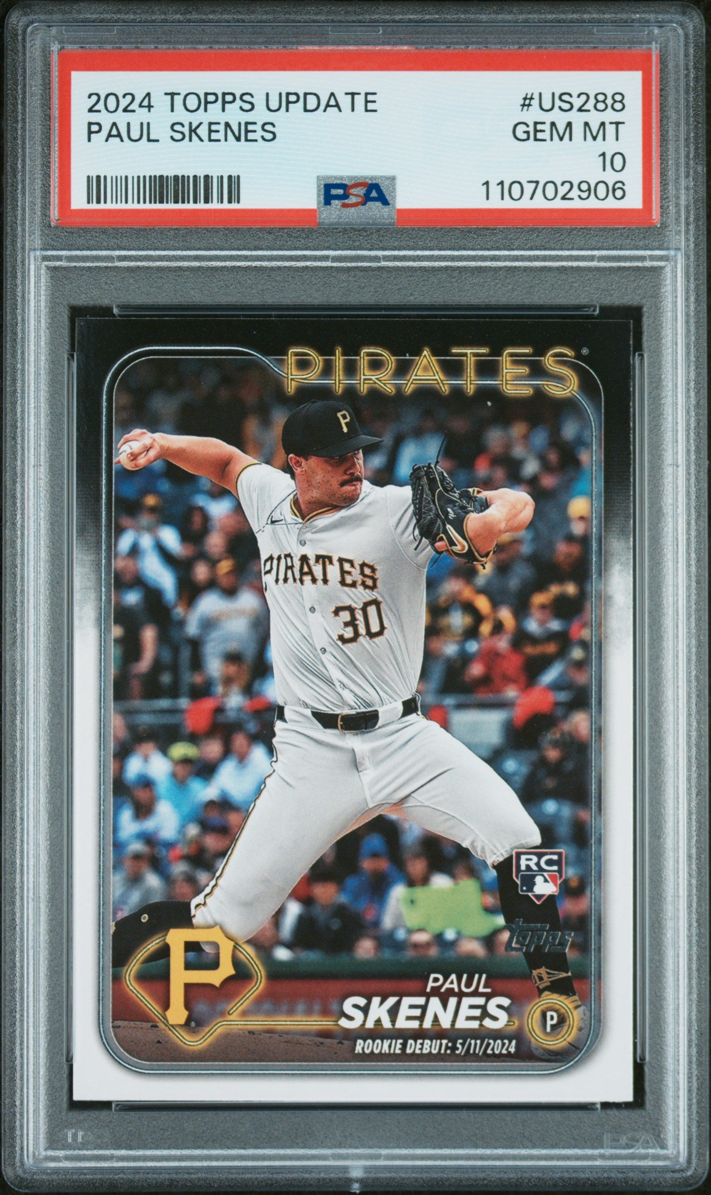 2024 Topps Update #US288 Paul Skenes PSA 10