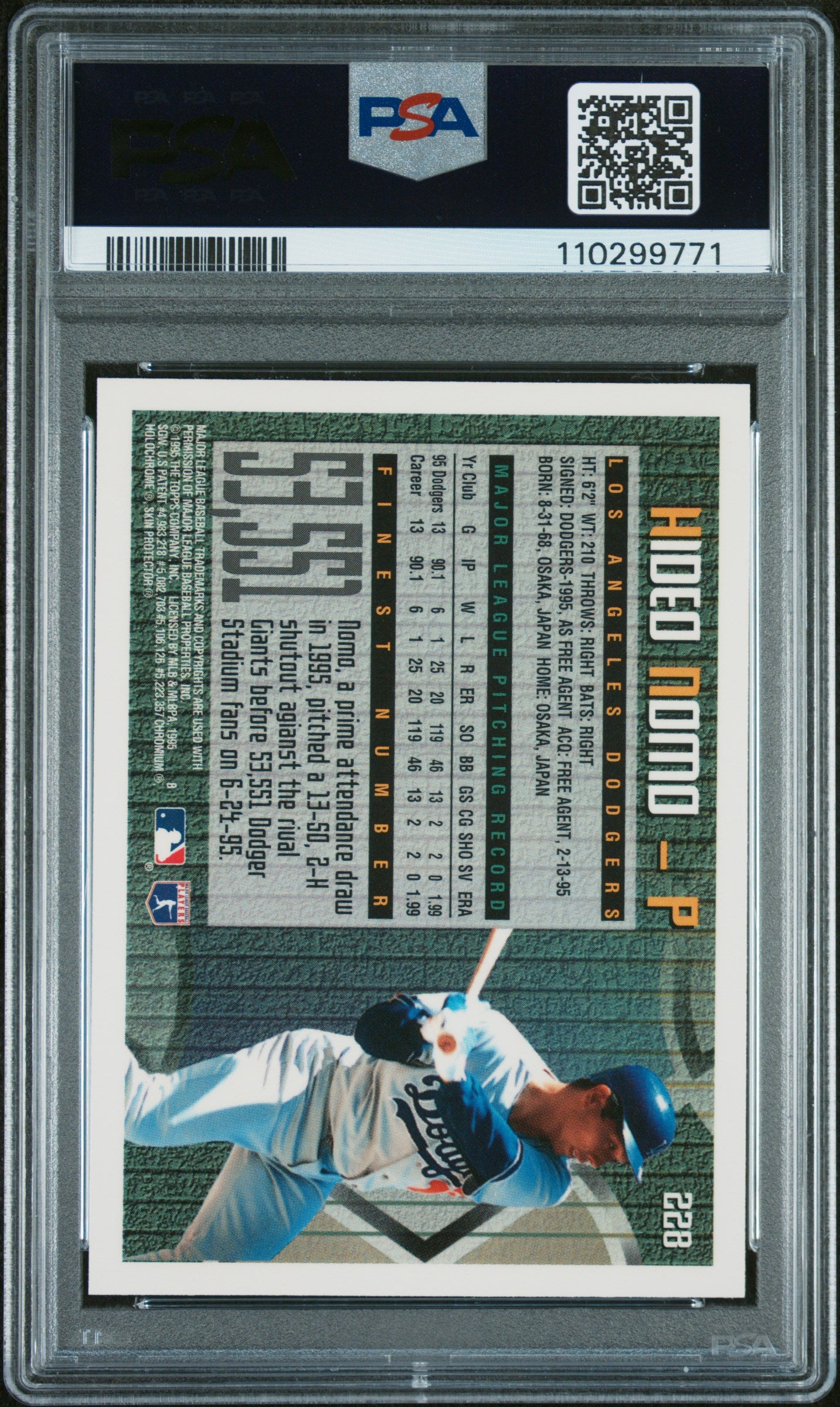 1995 Finest #228 Hideo Nomo PSA 9