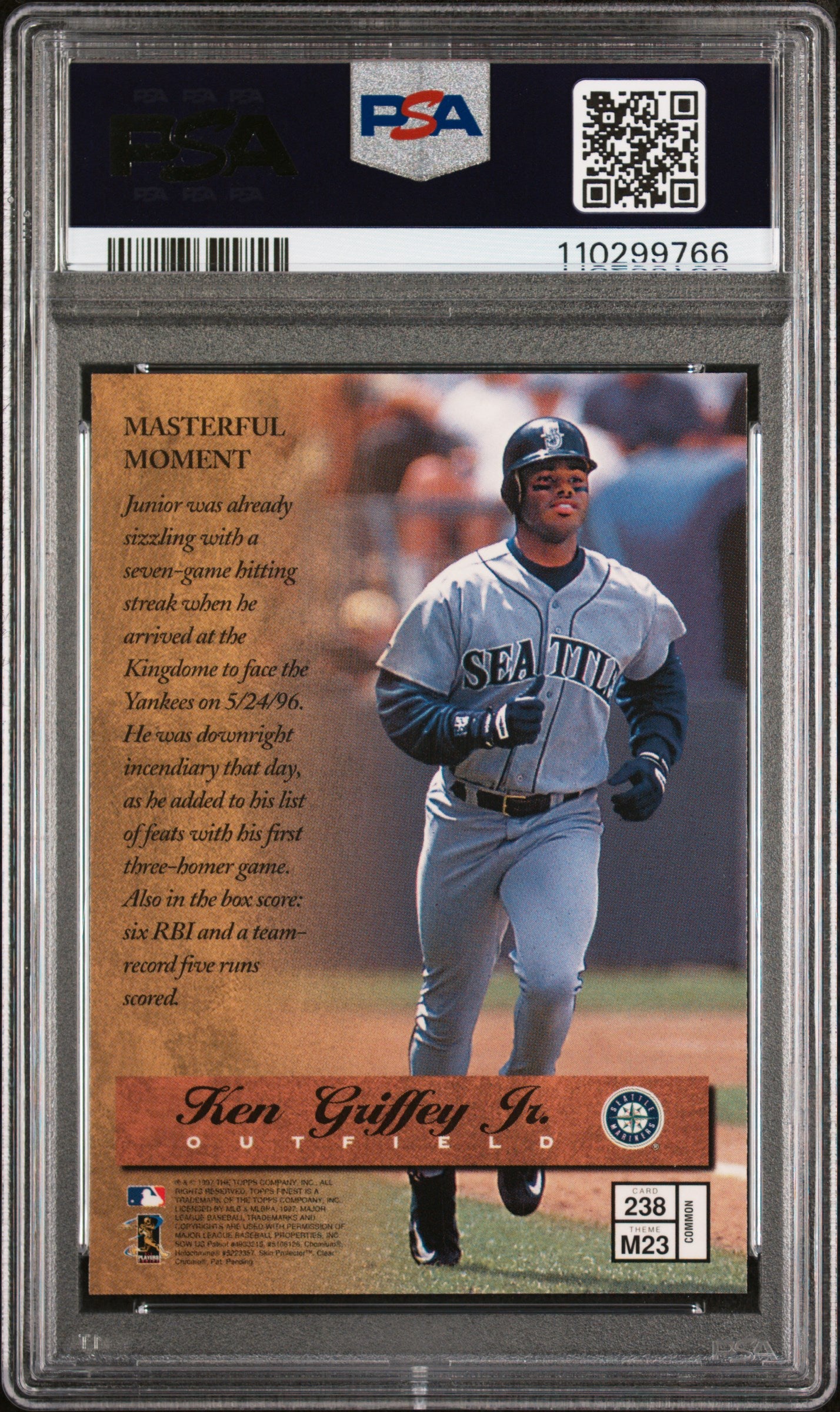 1997 Finest #238 Ken Griffey Jr. PSA 9