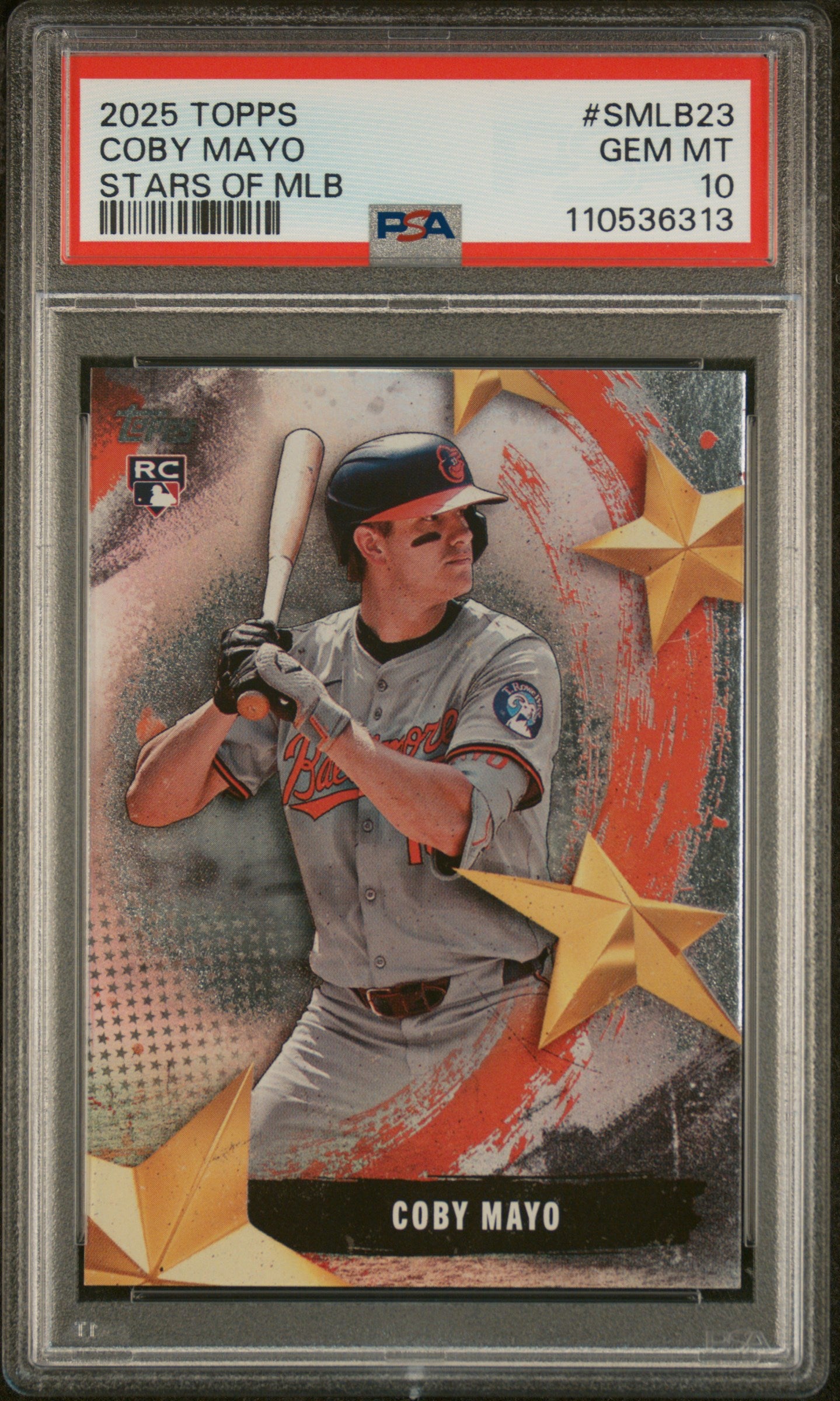 2025 Topps Stars Of Mlb #SMLB23 Coby Mayo PSA 10