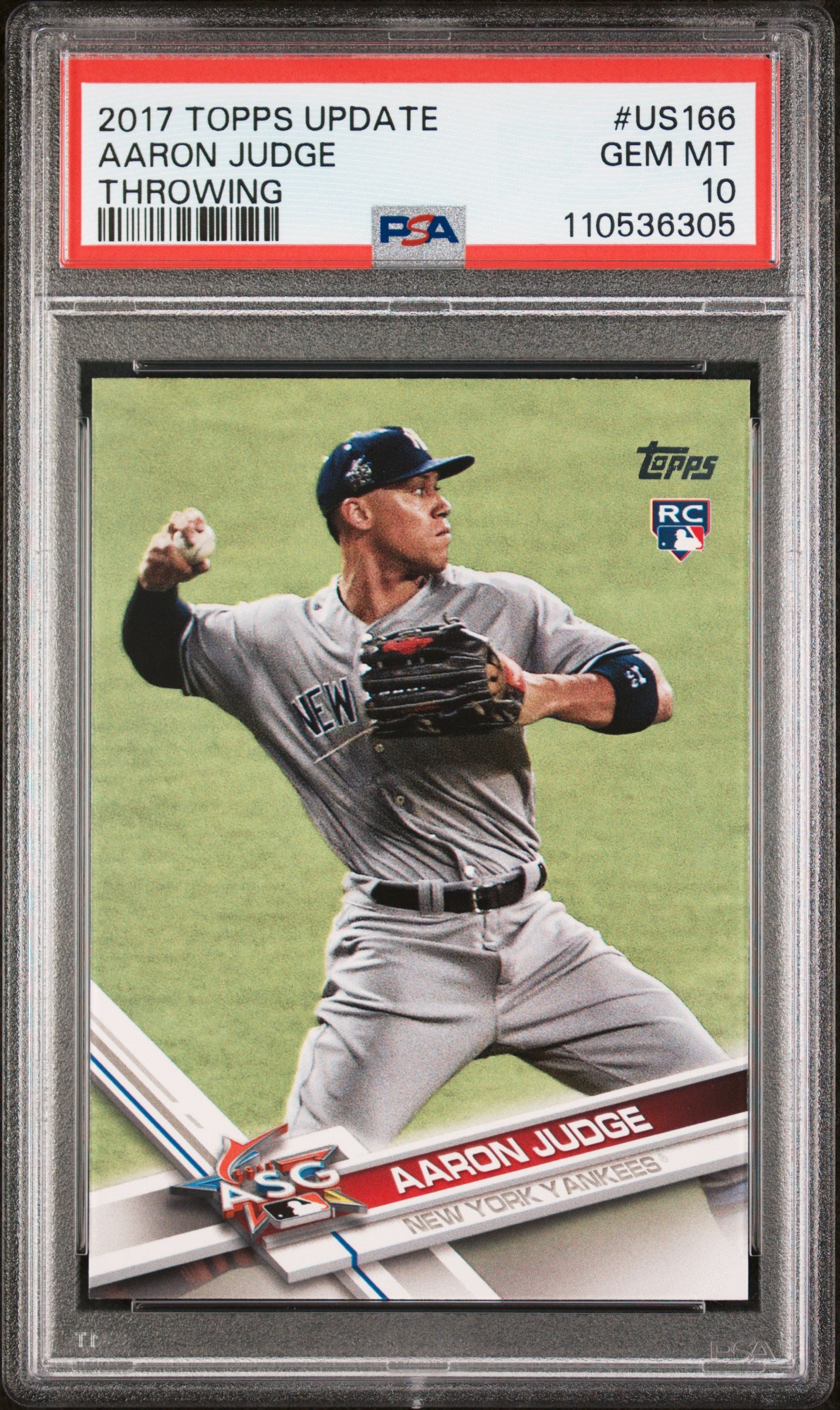2017 Topps Update #US166 Aaron Judge Throwing PSA 10