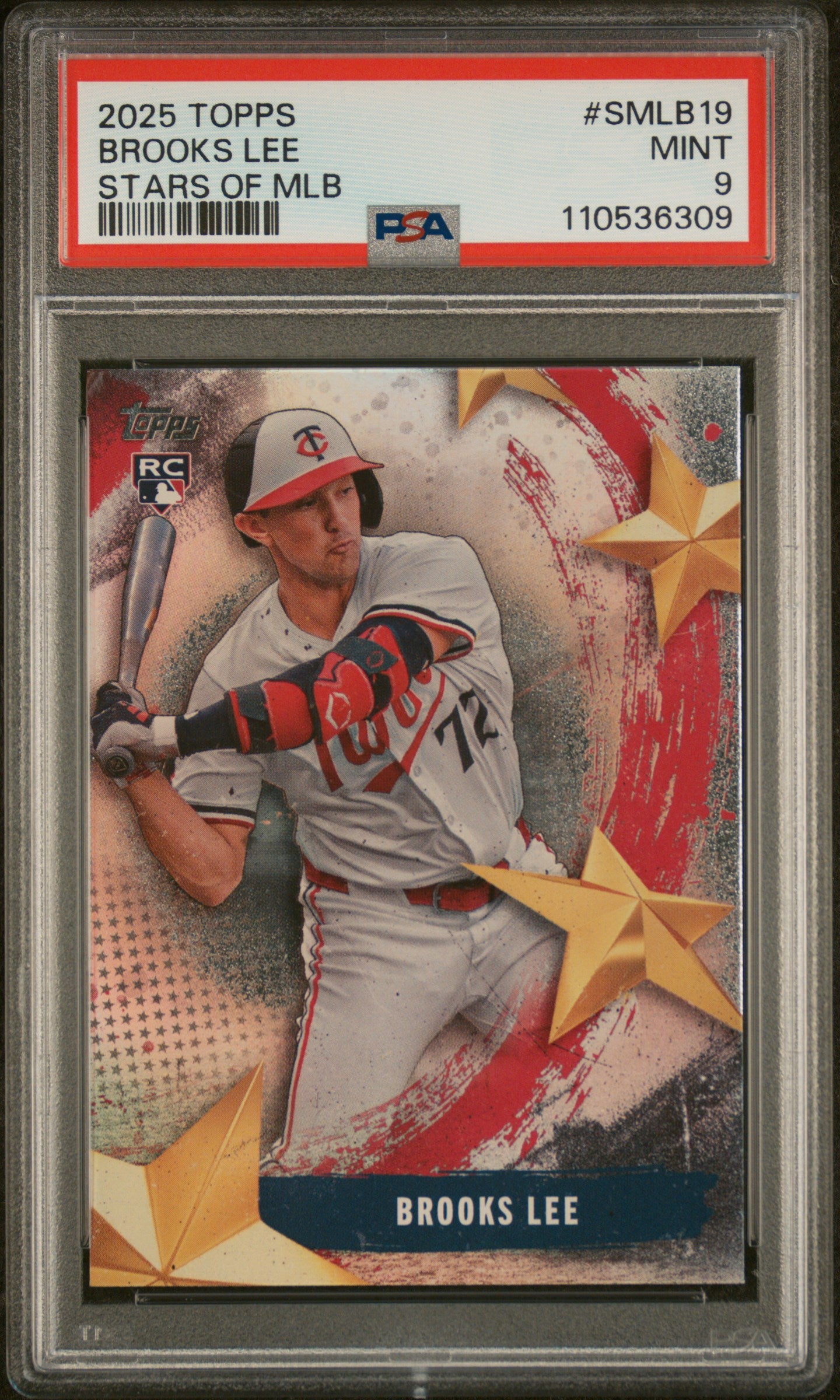 2025 Topps Stars Of Mlb #SMLB19 Brooks Lee PSA 9