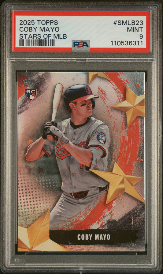 2025 Topps Stars Of Mlb #SMLB23 Coby Mayo PSA 9