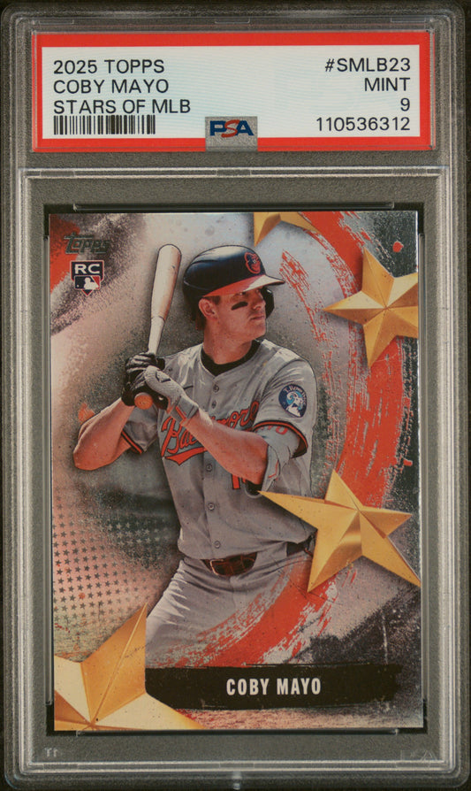 2025 Topps Stars Of Mlb #SMLB23 Coby Mayo PSA 9
