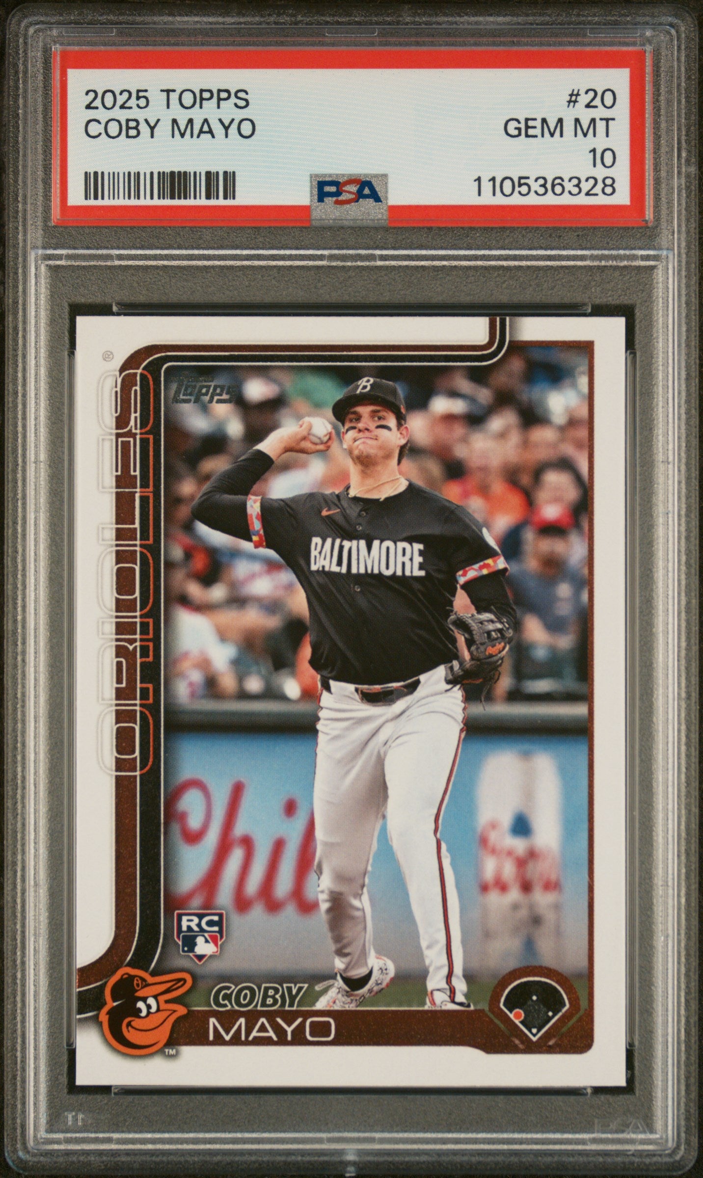 2025 Topps #20 Coby Mayo PSA 10
