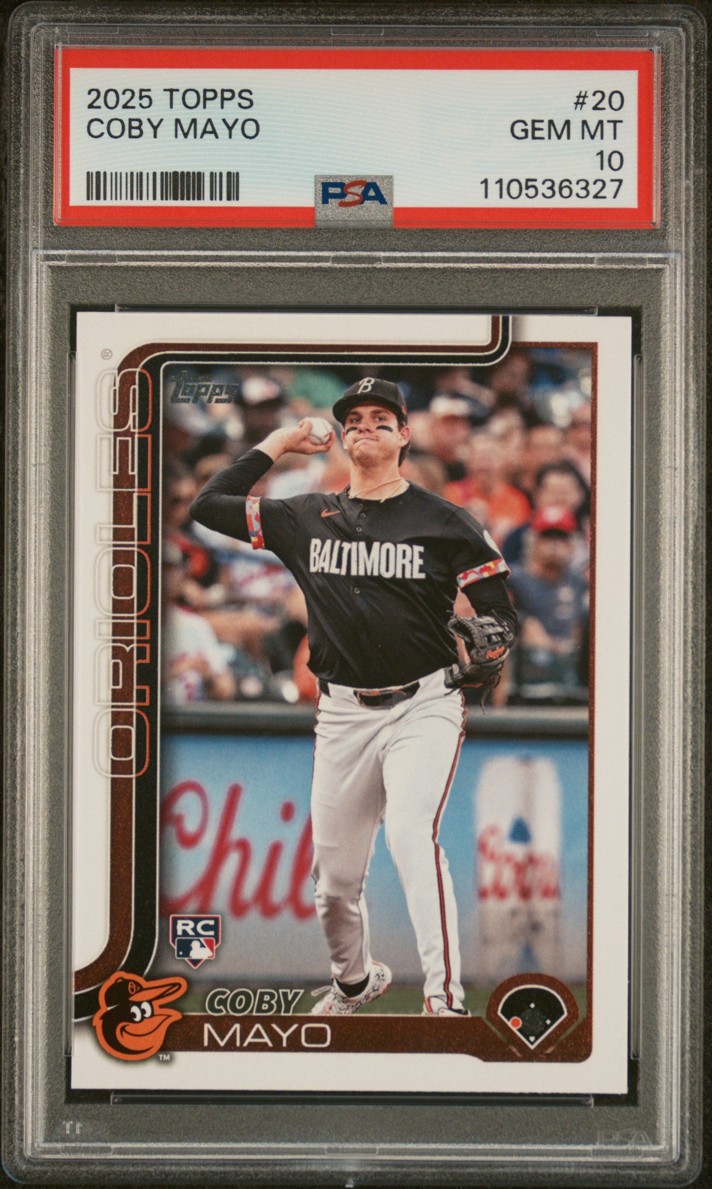 2025 Topps #20 Coby Mayo PSA 10