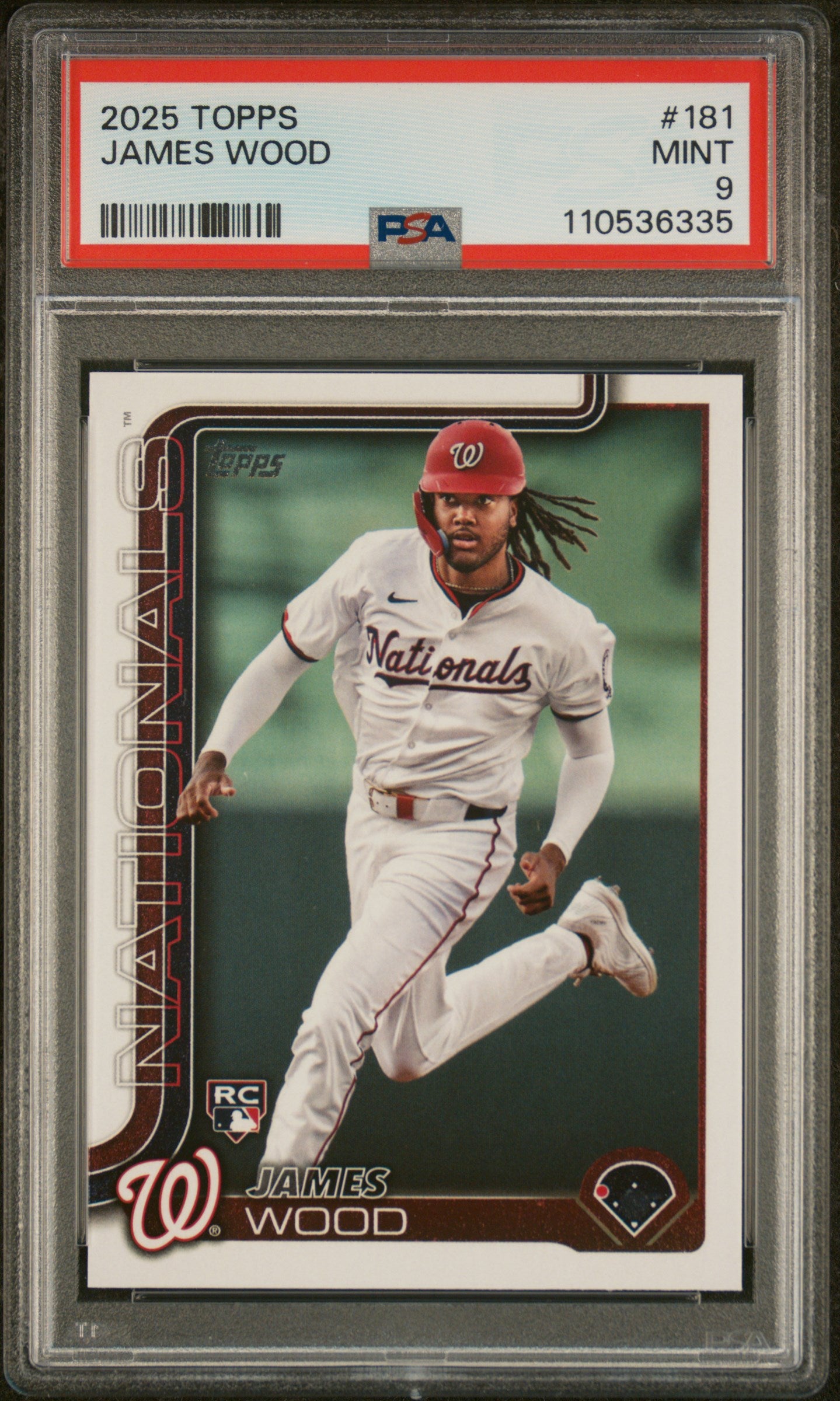 2025 Topps #181 James Wood PSA 9