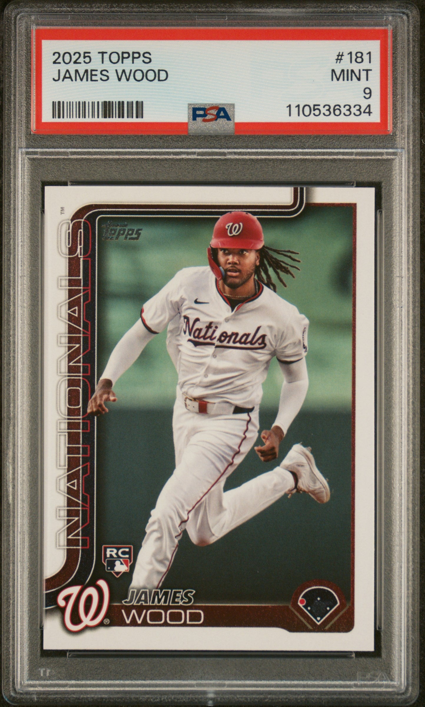 2025 Topps #181 James Wood PSA 9