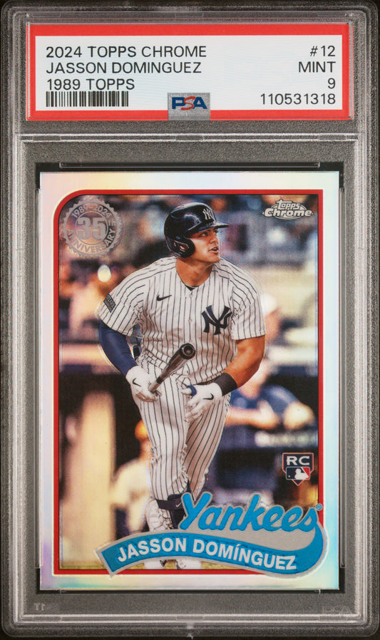 2024 Topps Chrome 1989 Topps Baseball #12 Jasson Dominguez PSA 9