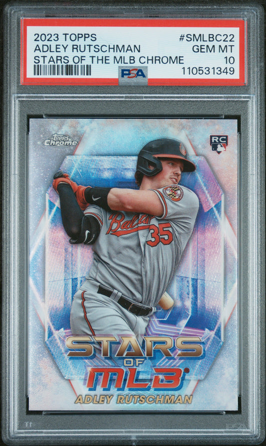 2023 Topps Stars Of The Mlb Chrome #SMLBC22 Adley Rutschman Chrome PSA 10