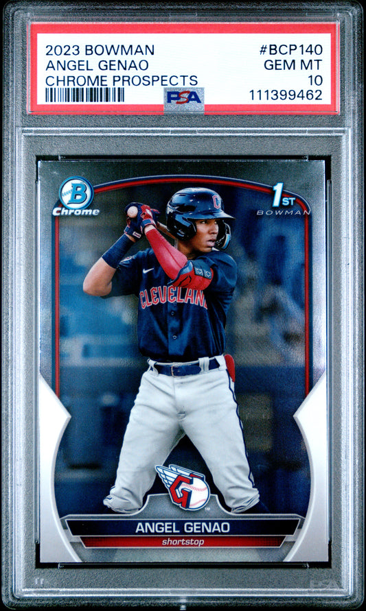 2023 Bowman Chrome Prospects #BCP140 Angel Genao Chrome Prospects PSA 10
