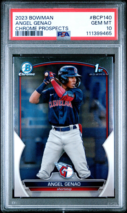 2023 Bowman Chrome Prospects #BCP140 Angel Genao Chrome Prospects PSA 10