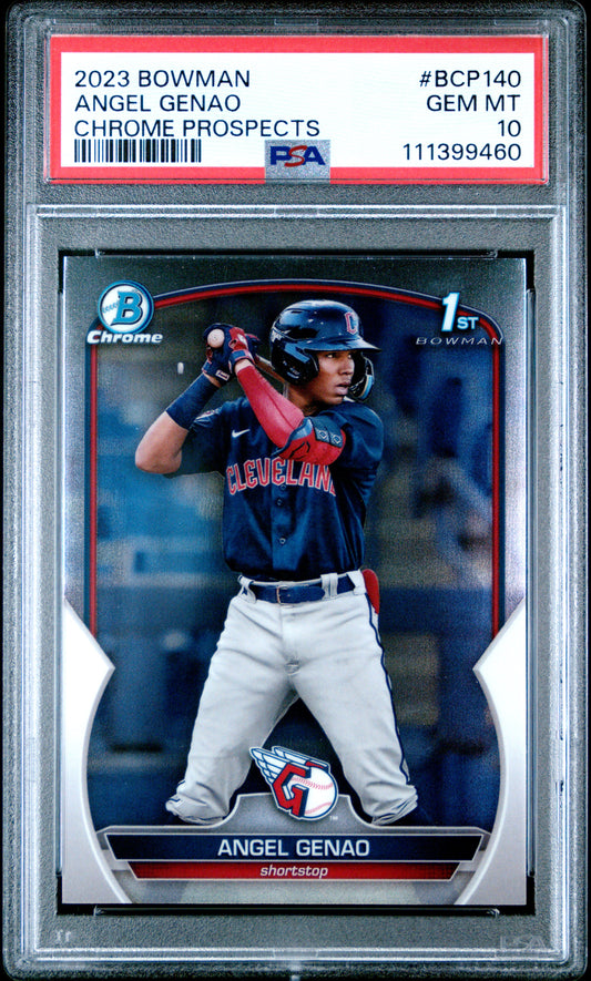 2023 Bowman Chrome Prospects #BCP140 Angel Genao Chrome Prospects PSA 10