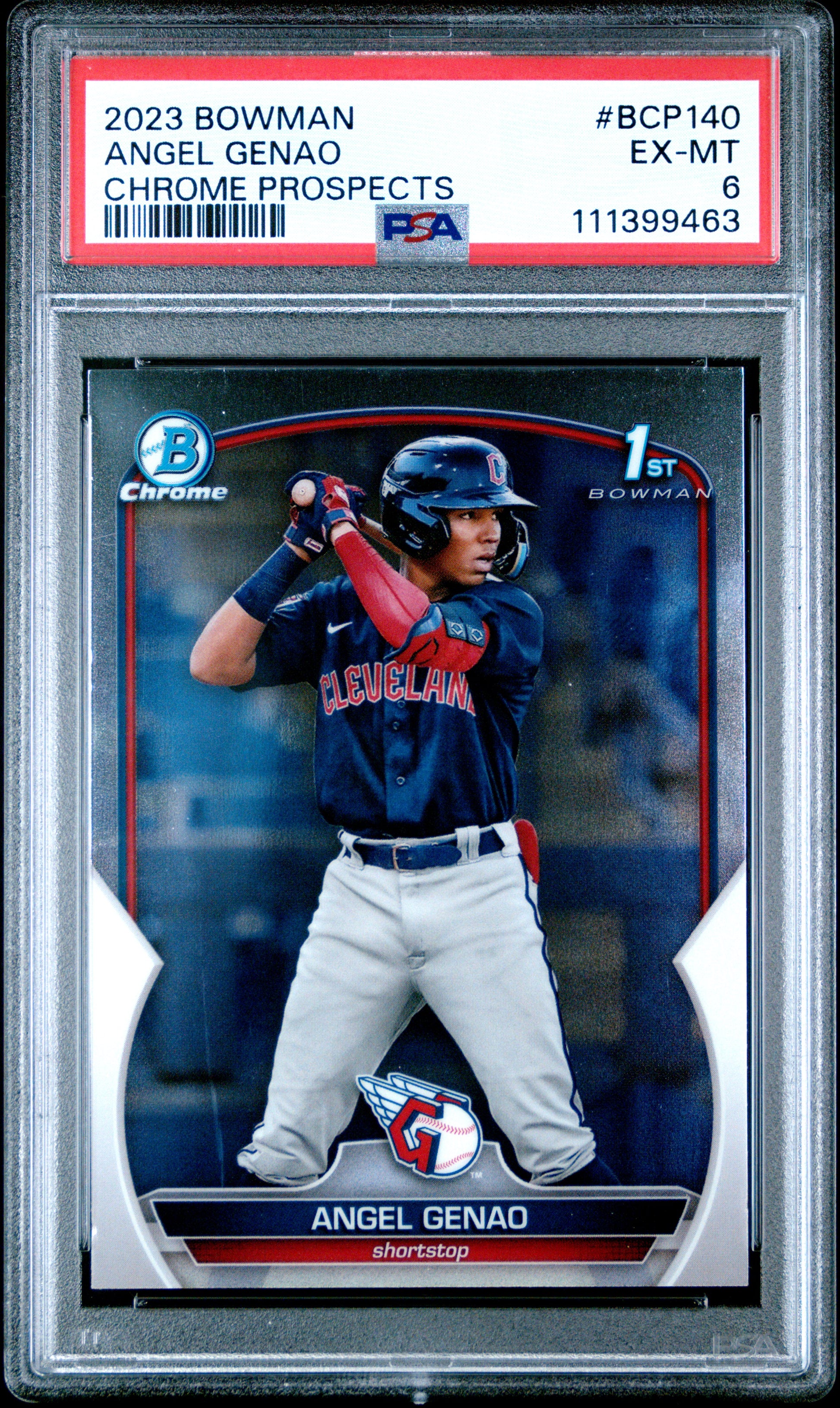 2023 Bowman Chrome Prospects #BCP140 Angel Genao Chrome Prospects PSA 6