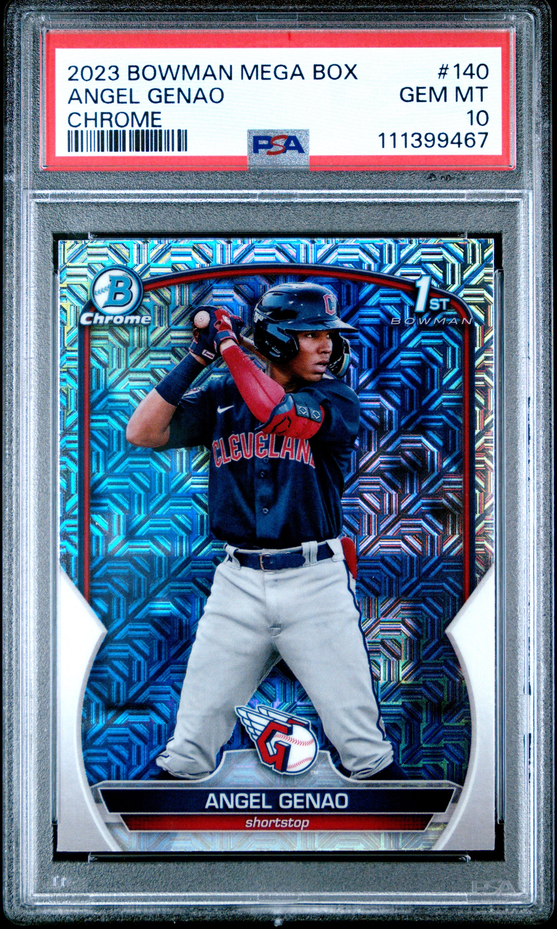 2023 Bowman Mega Box Chrome #140 Angel Genao Chrome PSA 10