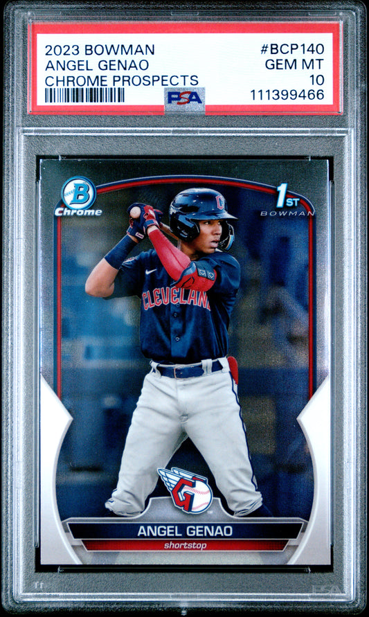 2023 Bowman Chrome Prospects #BCP140 Angel Genao Chrome Prospects PSA 10