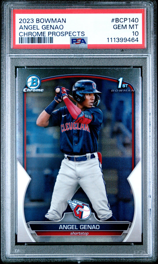 2023 Bowman Chrome Prospects #BCP140 Angel Genao Chrome Prospects PSA 10