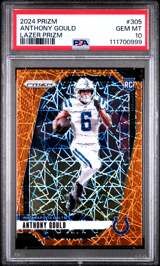 2024 Panini Prizm #305 Anthony Gould Lazer Prizm PSA 10