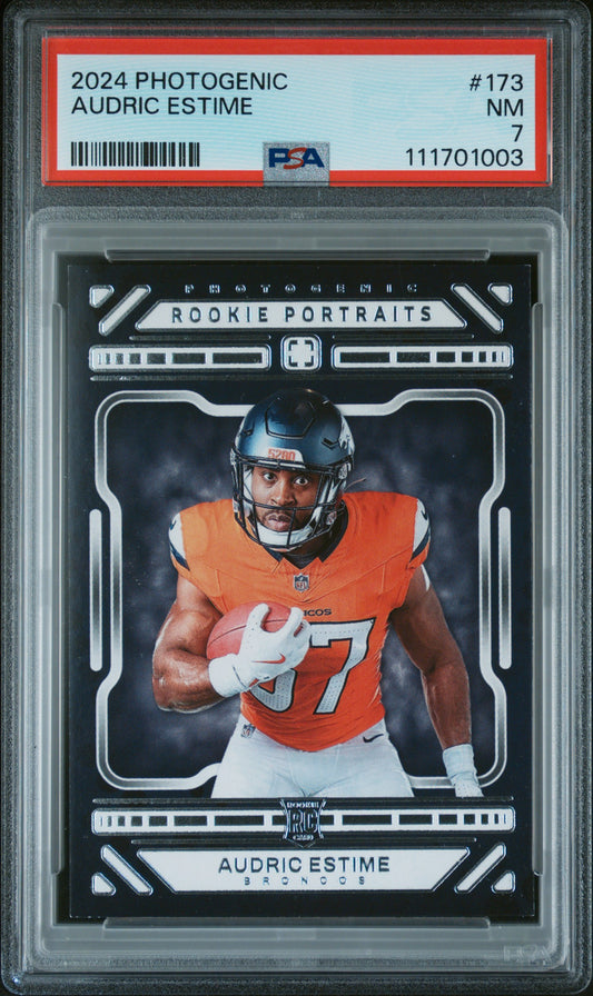 2024 Panini Photogenic #173 Audric Estime PSA 7