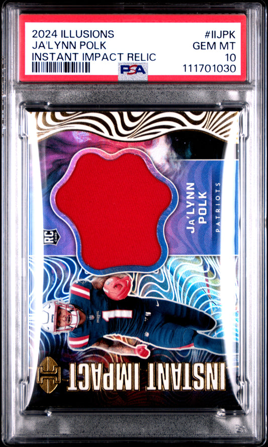 2024 Panini Illusions Instant Impact Relics #IIJPK Ja'Lynn Polk PSA 10