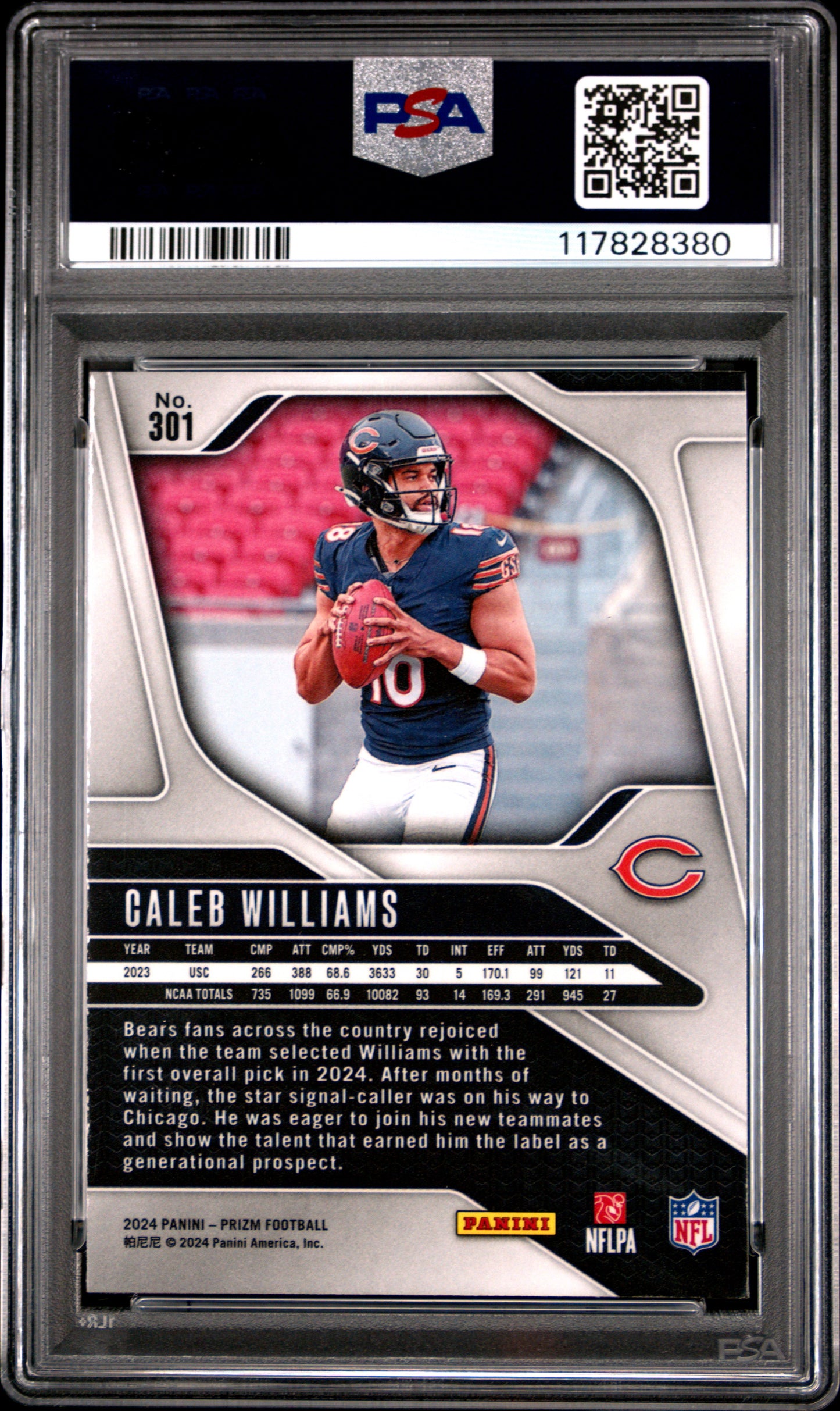 2024 Panini Prizm #301 Caleb Williams PSA 9