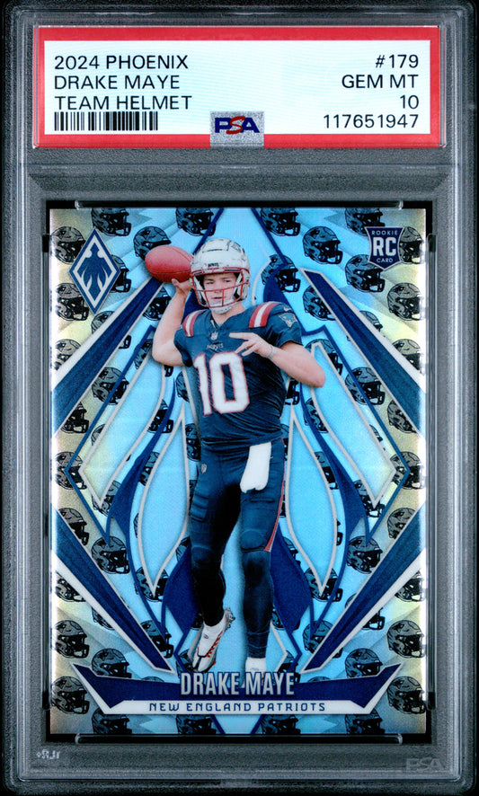 2024 Panini Phoenix #179 Drake Maye Team Helmet PSA 10