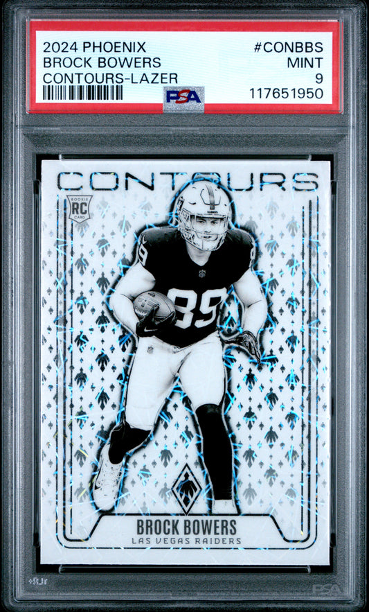 2024 Panini Phoenix Contours #CONBBS Brock Bowers Contours-Lazer PSA 9
