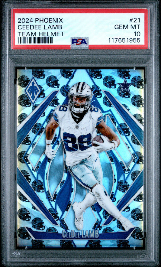 2024 Panini Phoenix #21 Ceedee Lamb Team Helmet PSA 10