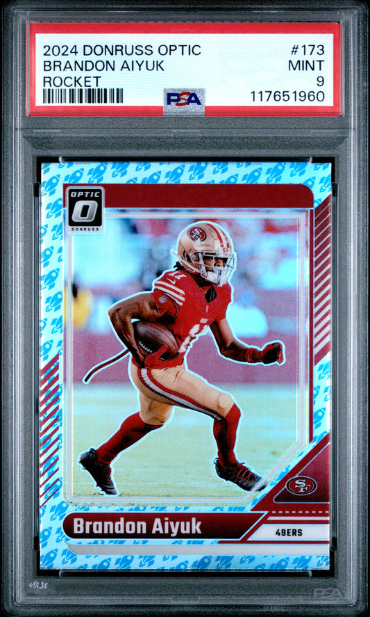 2024 Panini Donruss Optic #173 Brandon Aiyuk Rocket PSA 9