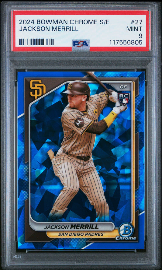 2024 Bowman Chrome Sapphire Edition #27 Jackson Merrill PSA 9