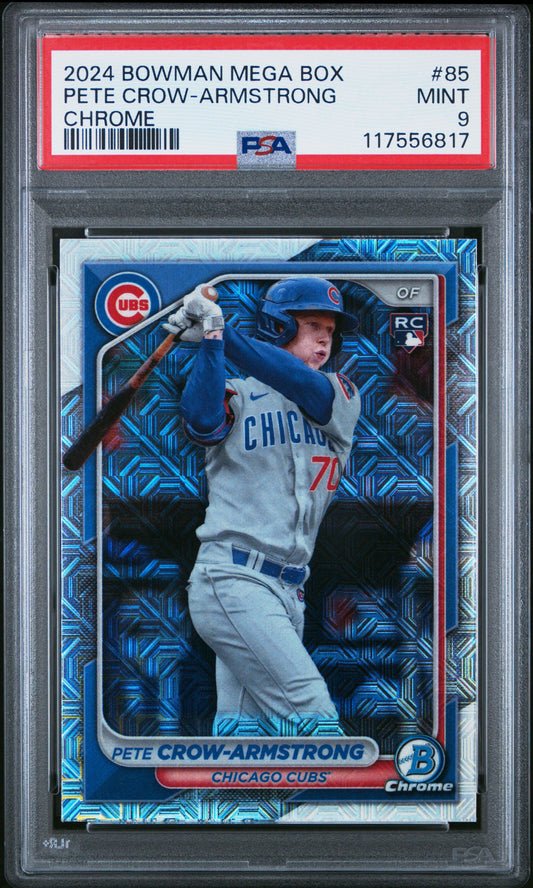 2024 Bowman Mega Box Chrome #85 Pete Crow-Armstrong PSA 9
