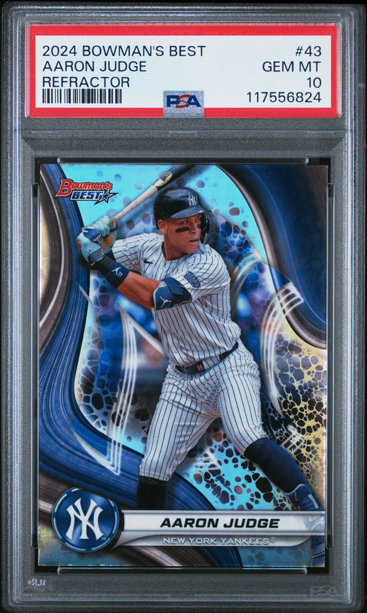 2024 Bowman'S Best #43 Aaron Judge Refractor PSA 10