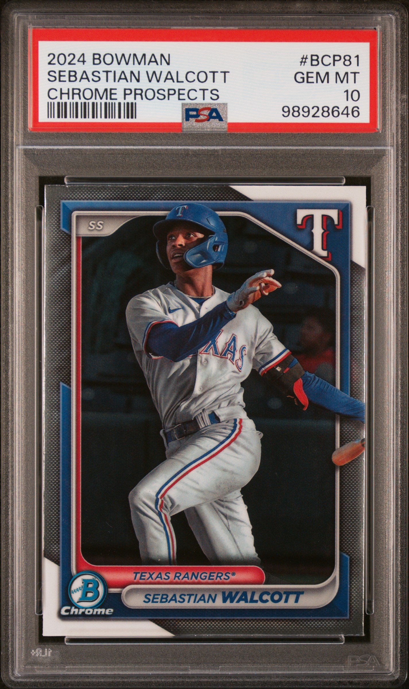2024 Bowman Chrome Prospects #BCP81 Sebastian Walcott PSA 10