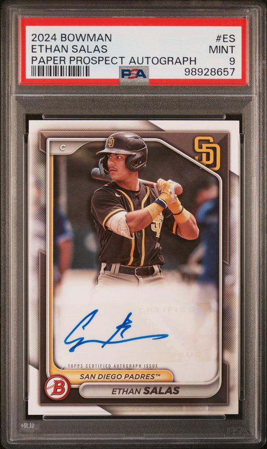 2024 Bowman Paper Prospect Autographs #ES Ethan Salas PSA 9