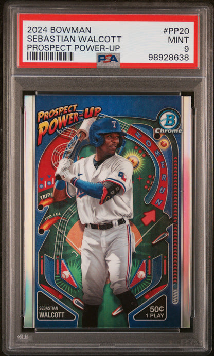 2024 Bowman Prospect Power-Up #PP20 Sebastian Walcott PSA 9