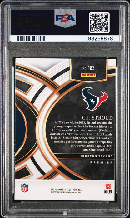 2023 Panini Select #183 Cj Stroud PSA 10 SKU019