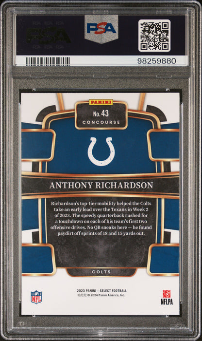 2023 Panini Select #43 Anthony Richardson PSA 10