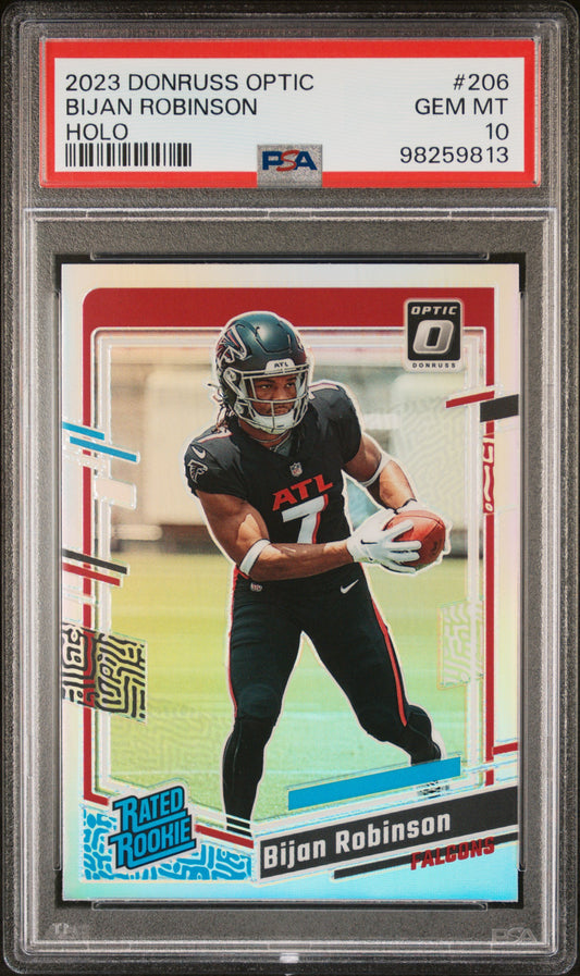2023 Panini Donruss Optic #206 Bijan Robinson Holo PSA 10