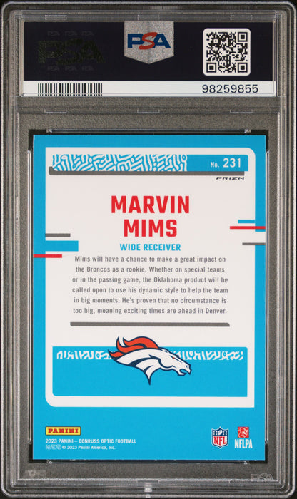 2023 Panini Donruss Optic #231 Marvin Mims Holo PSA 10 SKU031