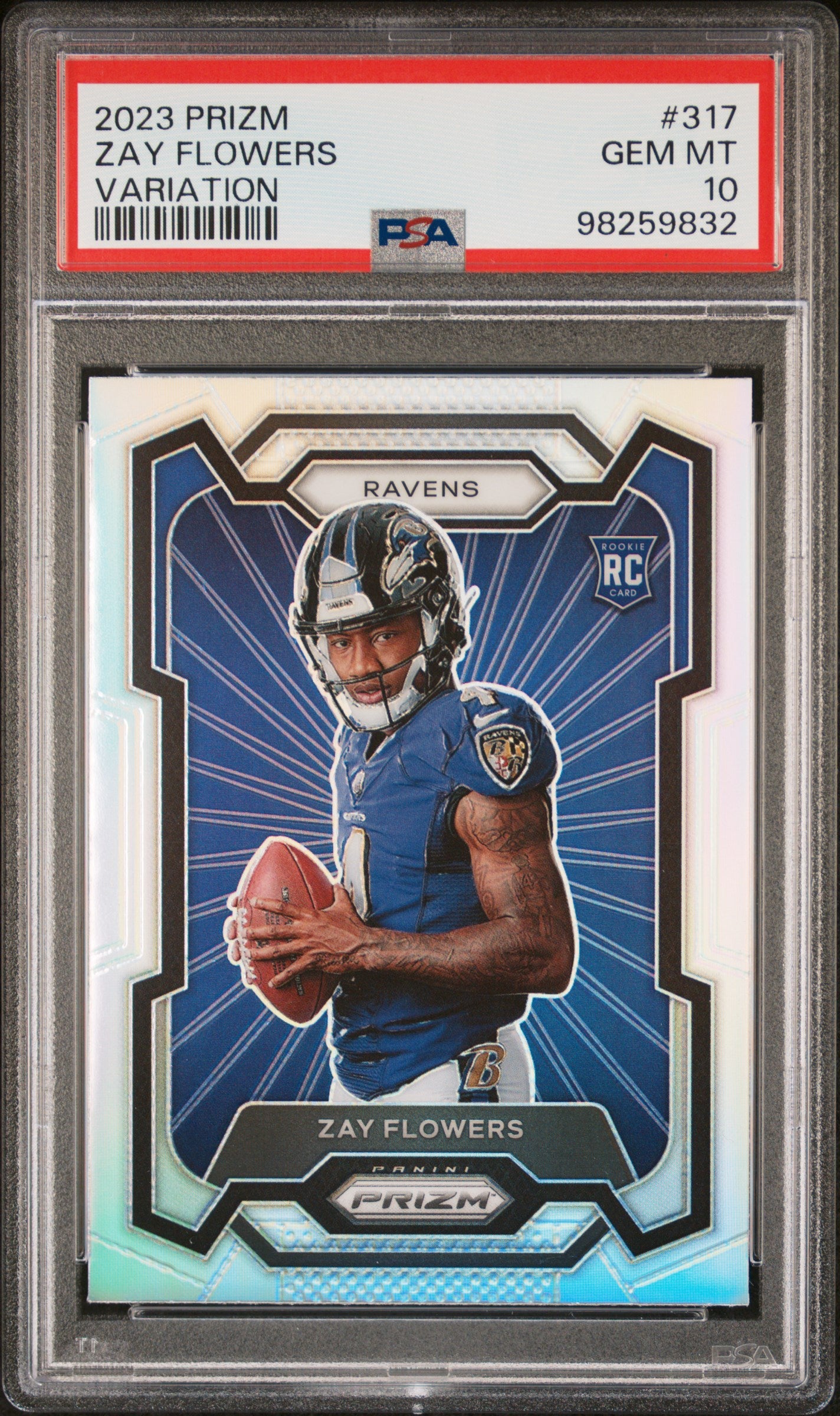 2023 Panini Prizm #317 Zay Flowers Variation PSA 10