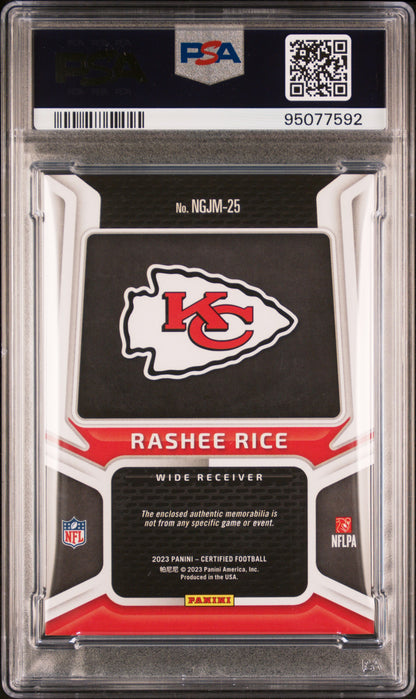 2023 Certified New Generation Jersey #NGJM25 Rashee Rice Mirror Pink PSA 9