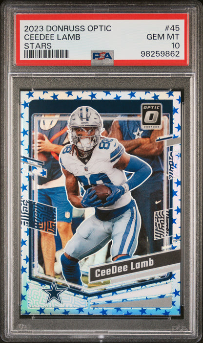 2023 Panini Donruss Optic #45 Ceedee Lamb Stars PSA 10