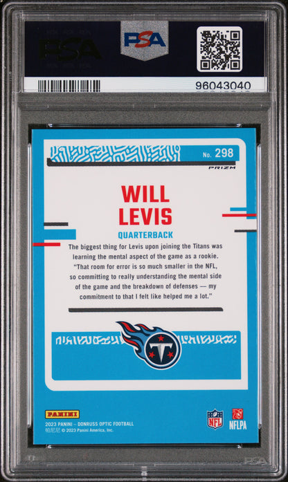 2023 Panini Donruss Optic #298 Will Levis Pink PSA 9