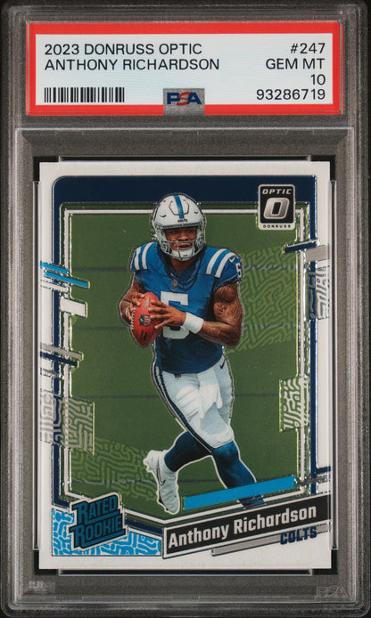 2023 Panini Donruss Optic #247 Anthony Richardson PSA 10