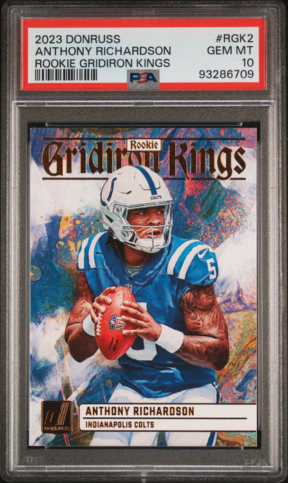 2023 Panini Donruss Rookie Gridiron Kings #RGK2 Anthony Richardson PSA 10