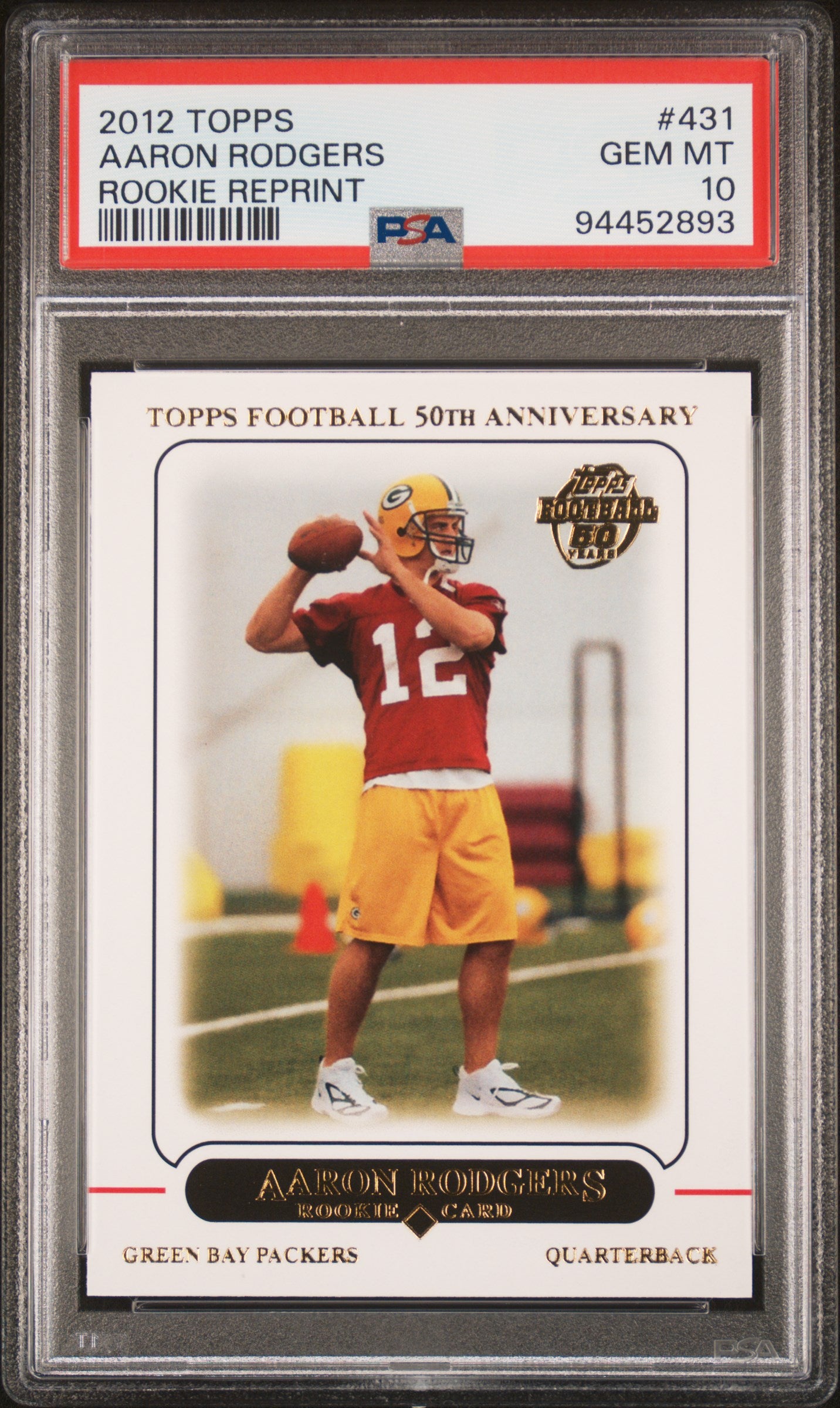 2012 Topps Rookie Reprint #431 Aaron Rodgers Rookie Reprint PSA 10
